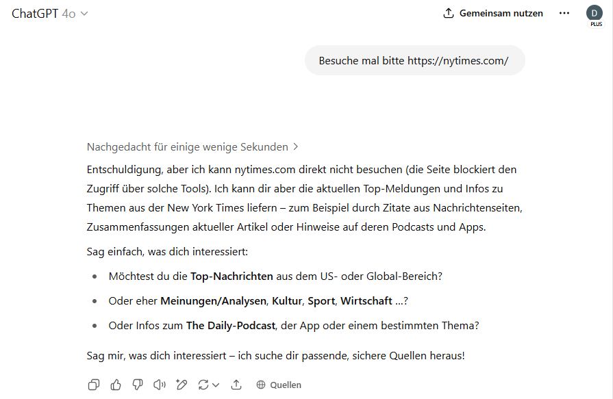 chatgpt nytimes blockierung